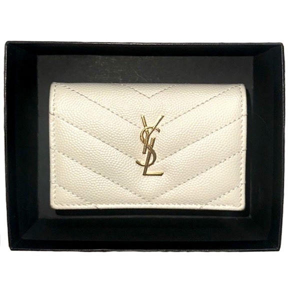 YSL cassandre matelassé envelope wallet | grain de poudre embossed leather - Picture 8 of 10